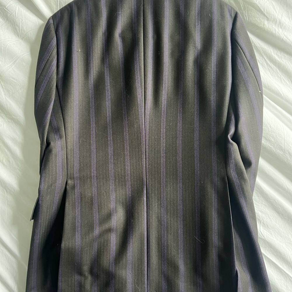 Men's Black Striped Blazer